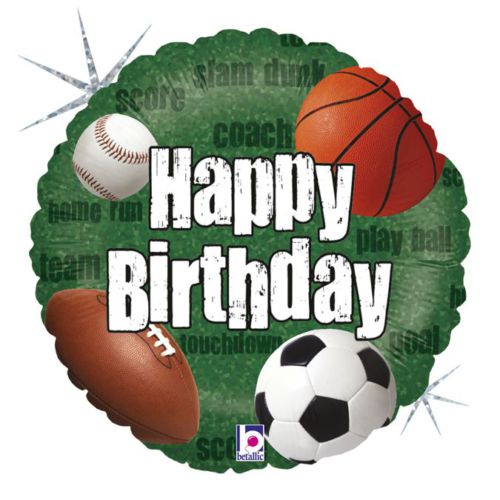 Фольгована кулька Коло м'ячі Hаppy Birthday - Фольговані кульки