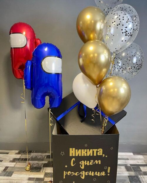Коробка сюрприз з кульками №34 - Коробки з кульками